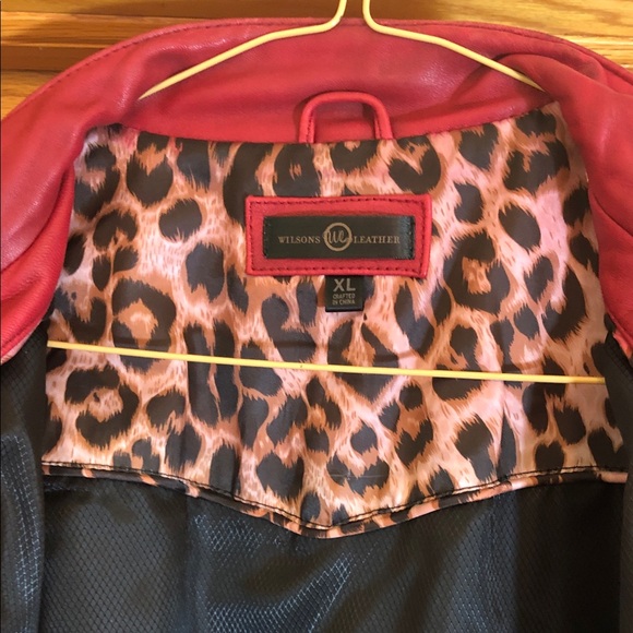 Wilsons Leather Women's Bold Red Jacket - Picture 3 of 4